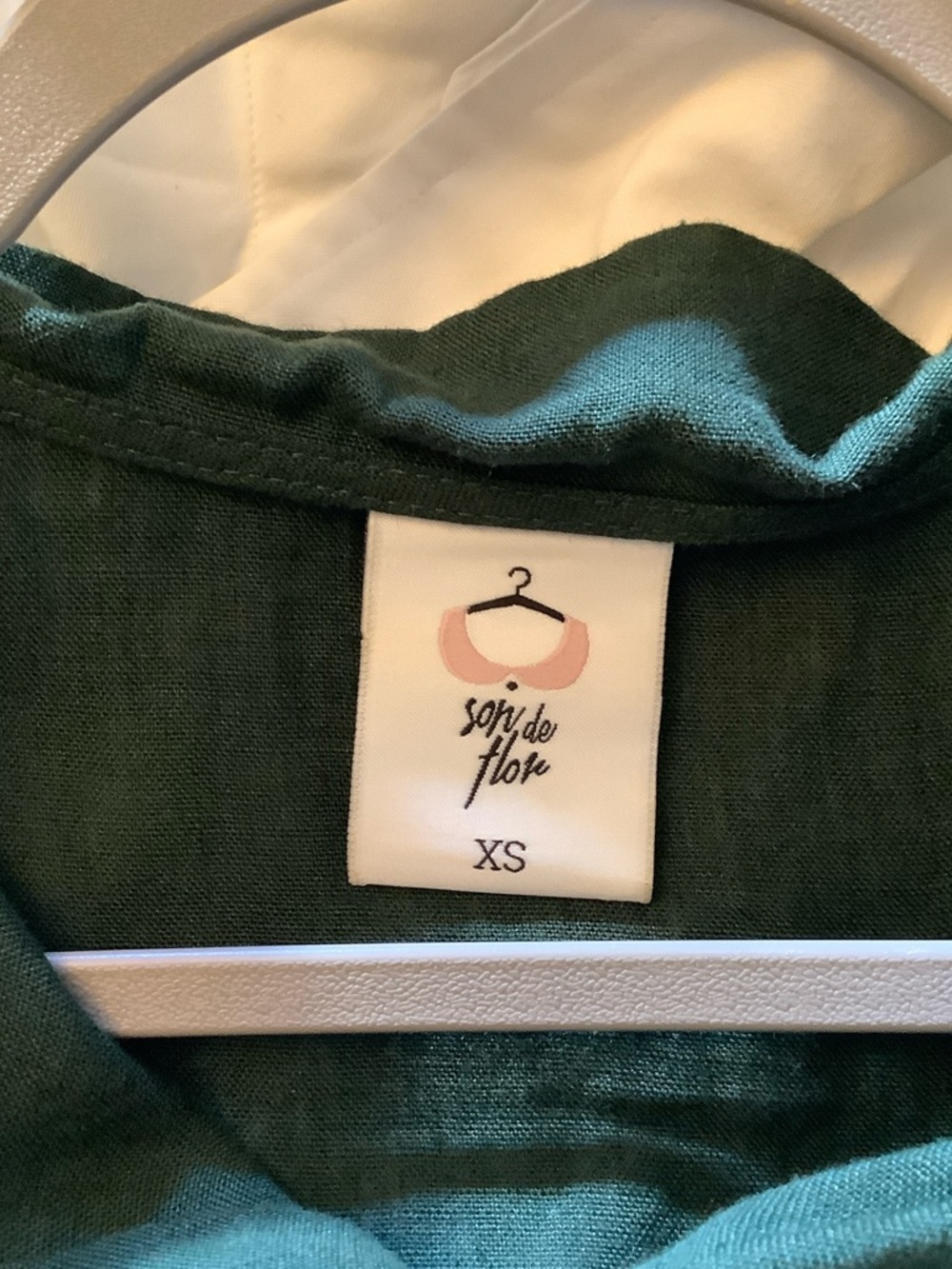 Son de Flor Short Sleeve Peter Pan Collar Linen Dress - Picture 10 of 14